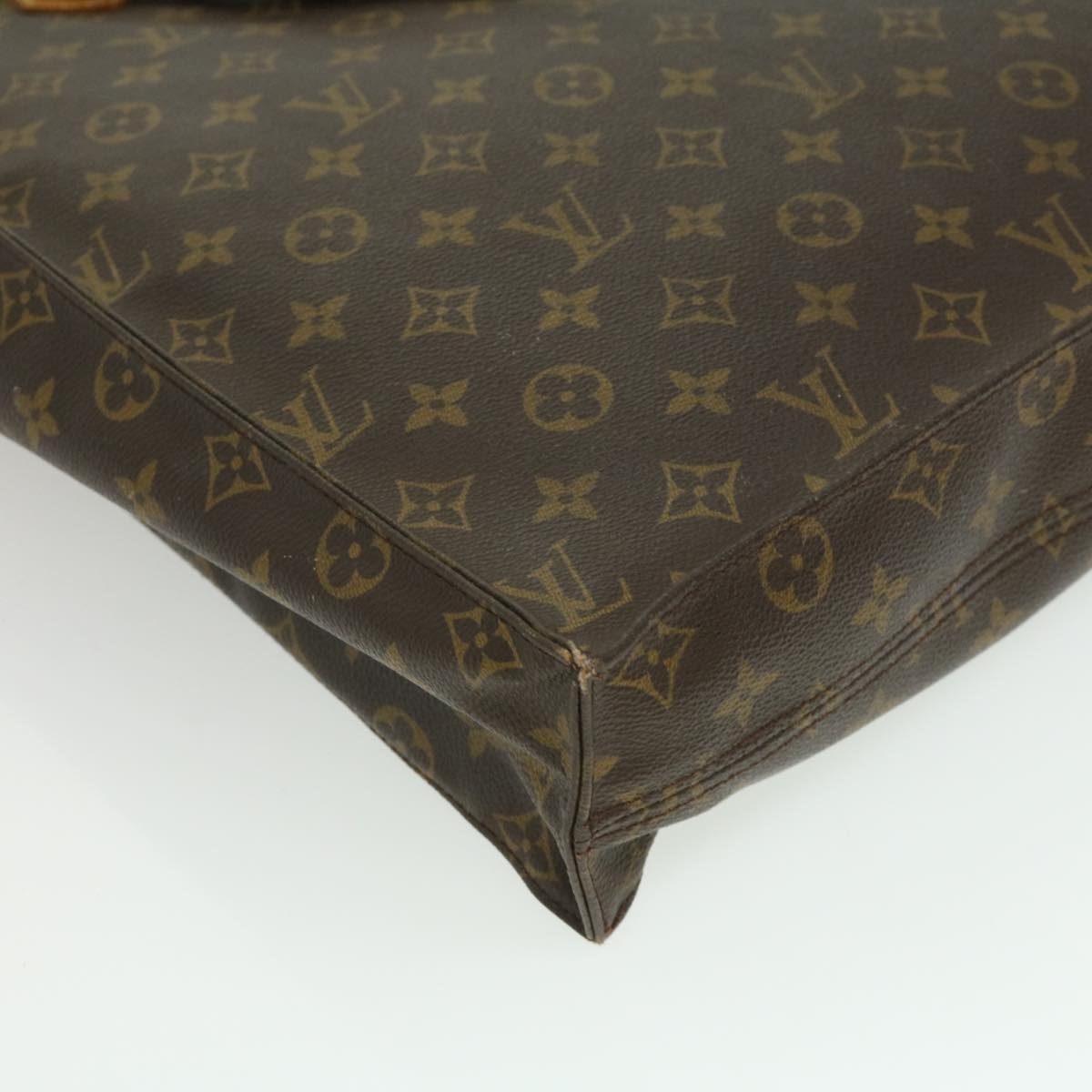 LOUIS VUITTON Monogram Sac Plat Hand Bag M51140 LV Auth hs1286