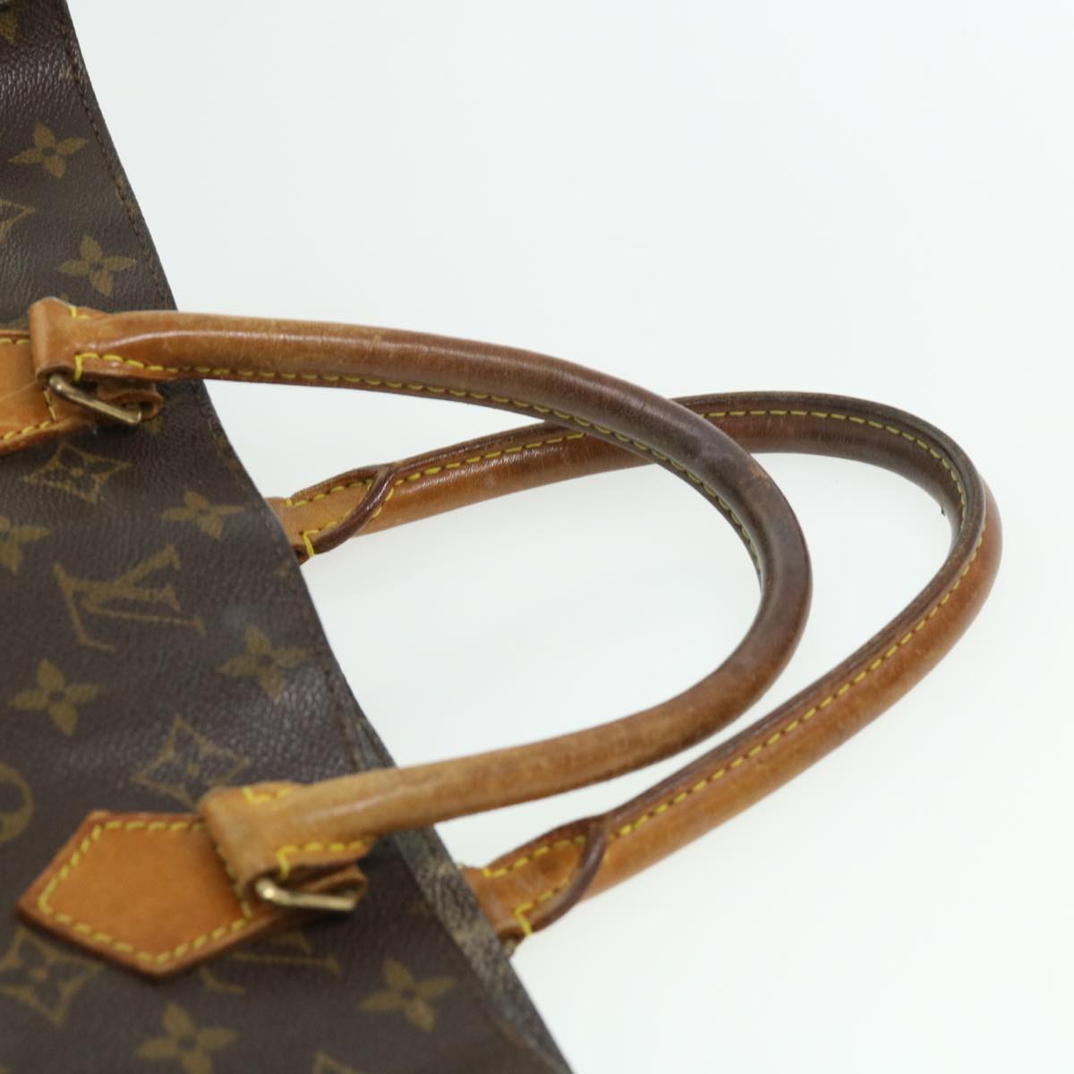 LOUIS VUITTON Monogram Sac Plat Hand Bag M51140 LV Auth hs1286