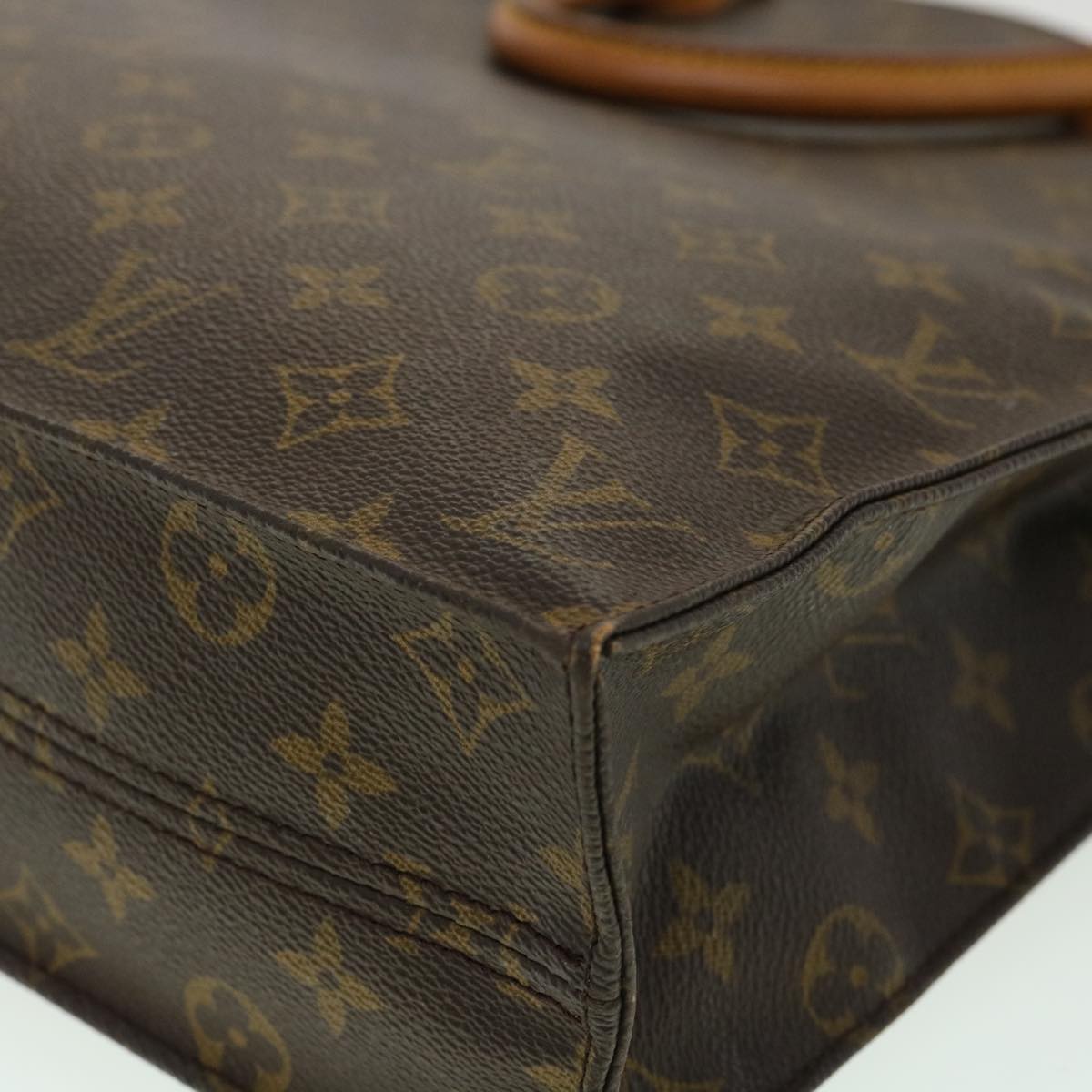 LOUIS VUITTON Monogram Sac Plat Hand Bag M51140 LV Auth hs1287