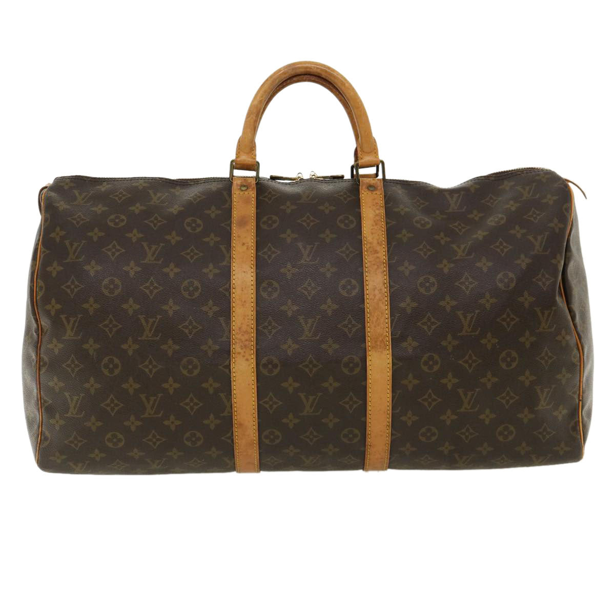 LOUIS VUITTON Monogram Keepall 55 Boston Bag M41424 LV Auth hs1292