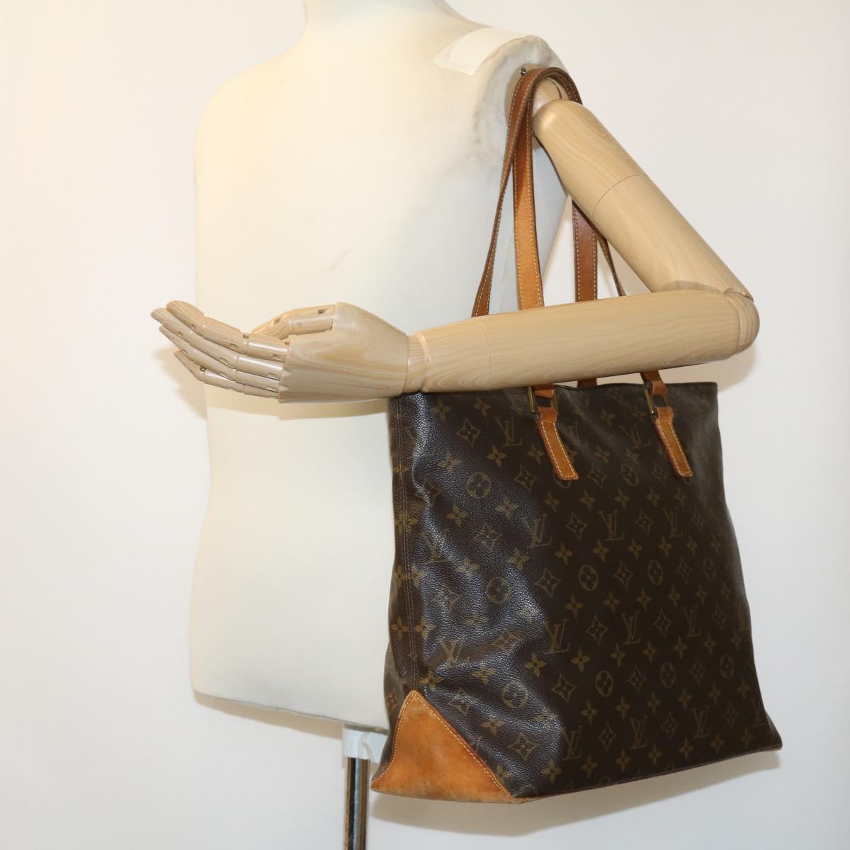 LOUIS VUITTON Monogram Cabas Mezzo Tote Bag M51151 LV Auth hs1389