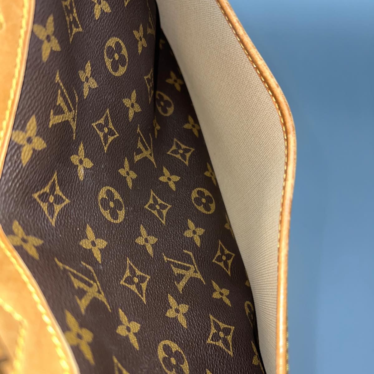 LOUIS VUITTON Monogram Deauville Hand Bag M47270 LV Auth hs1409