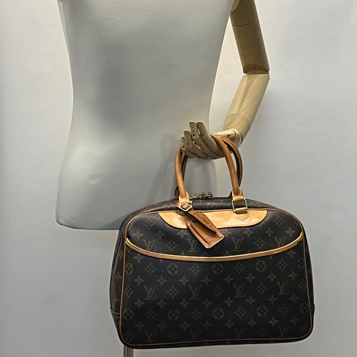 LOUIS VUITTON Monogram Deauville Hand Bag M47270 LV Auth hs1409