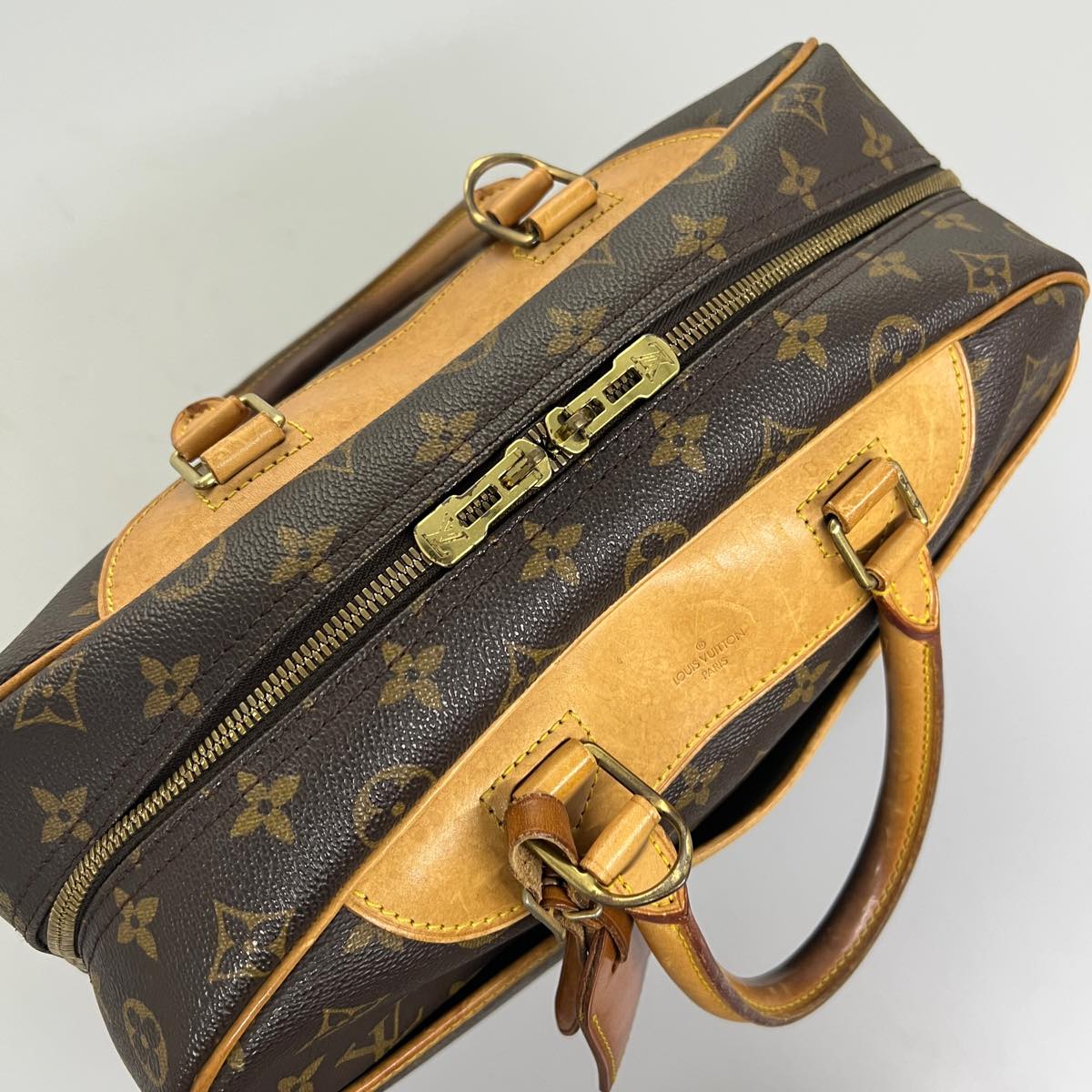 LOUIS VUITTON Monogram Deauville Hand Bag M47270 LV Auth hs1409