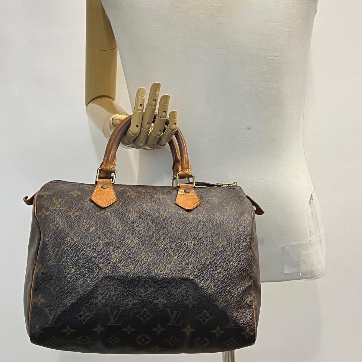 LOUIS VUITTON Monogram Speedy 30 Hand Bag M41526 LV Auth hs1413