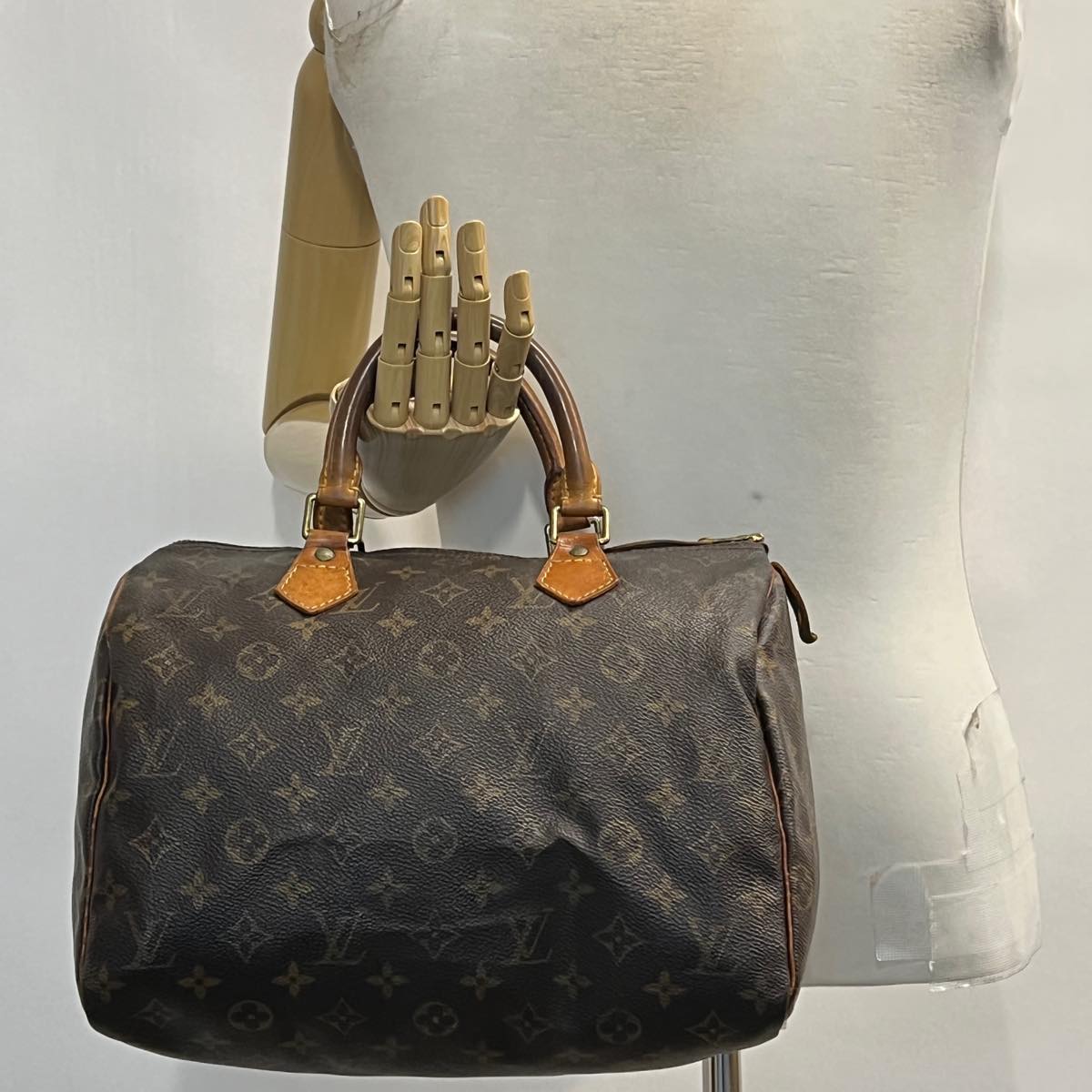 LOUIS VUITTON Monogram Speedy 30 Hand Bag M41526 LV Auth hs1415