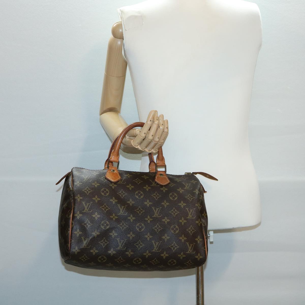 LOUIS VUITTON Monogram Speedy 30 Hand Bag M41526 LV Auth hs1424