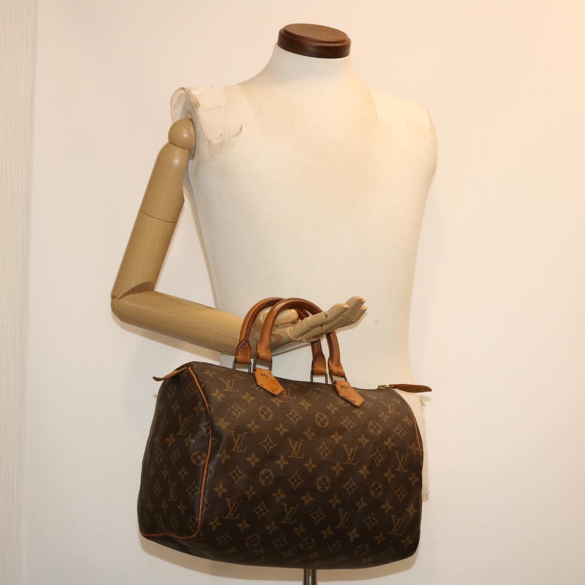 LOUIS VUITTON Monogram Speedy 30 Hand Bag M41526 LV Auth hs1428