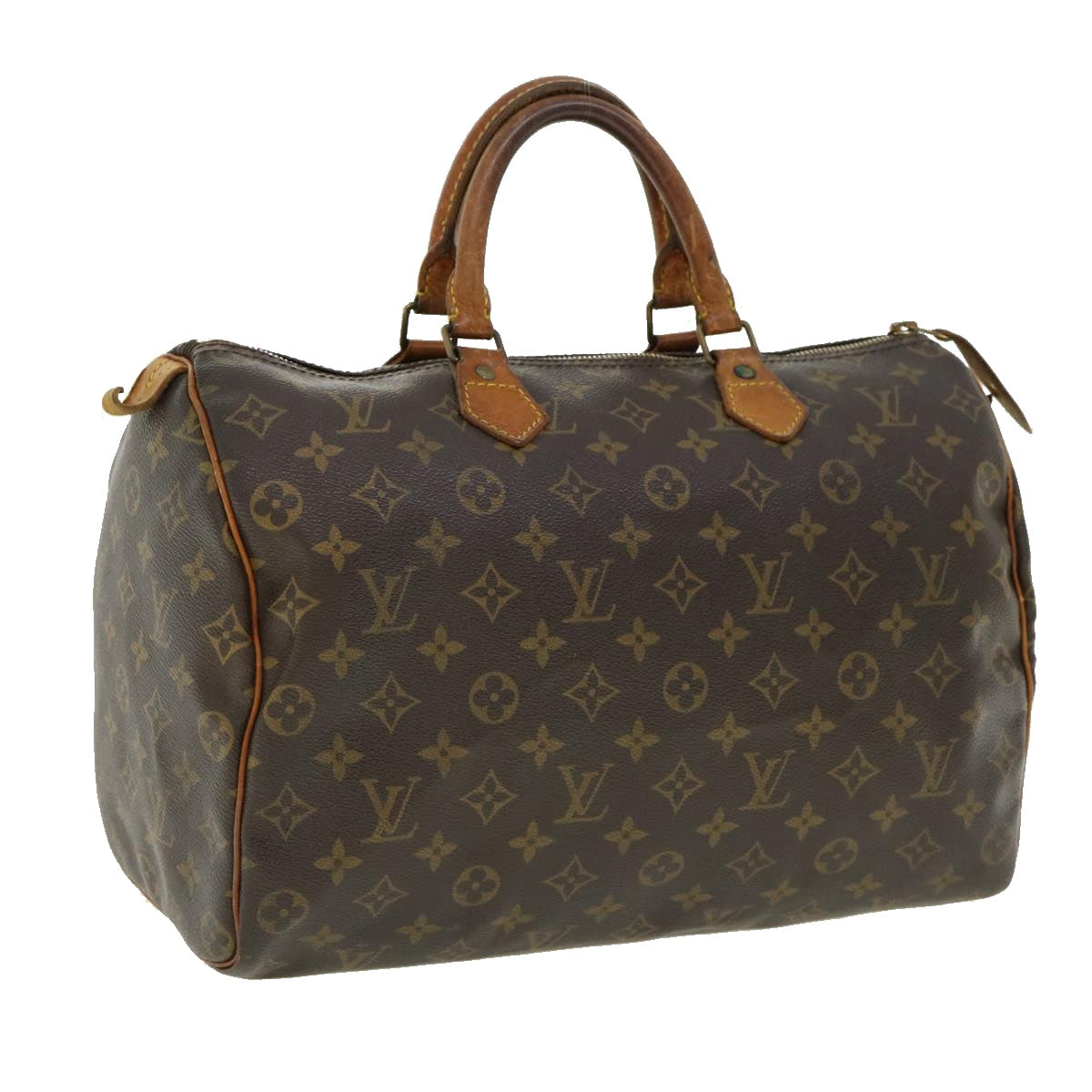 LOUIS VUITTON Monogram Speedy 35 Hand Bag M41524 LV Auth hs1442