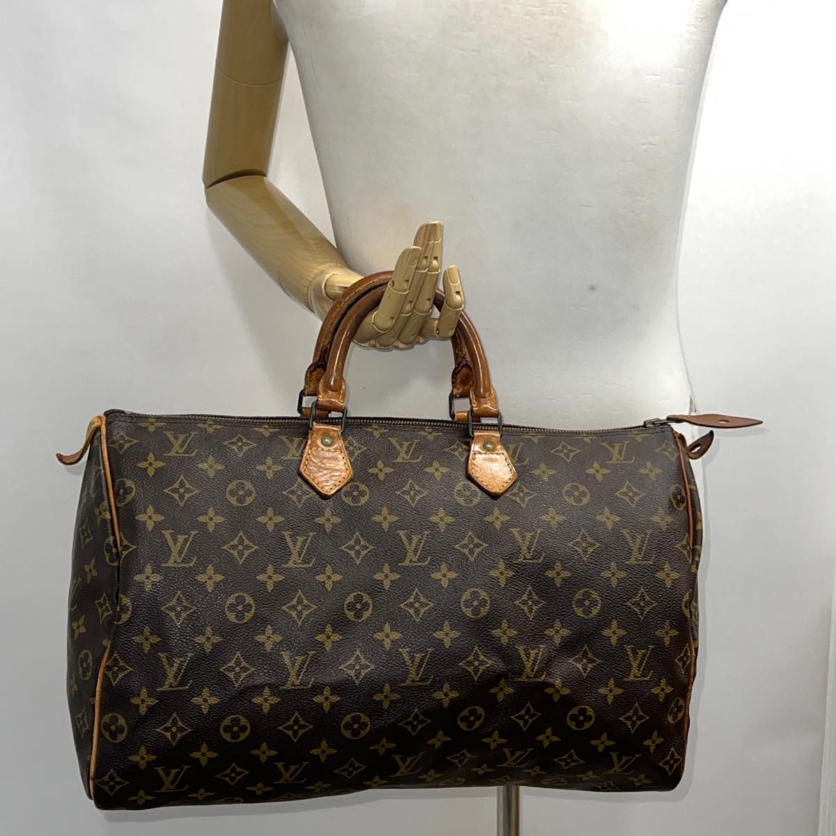 LOUIS VUITTON Monogram Speedy 40 Hand Bag M41522 LV Auth hs1446