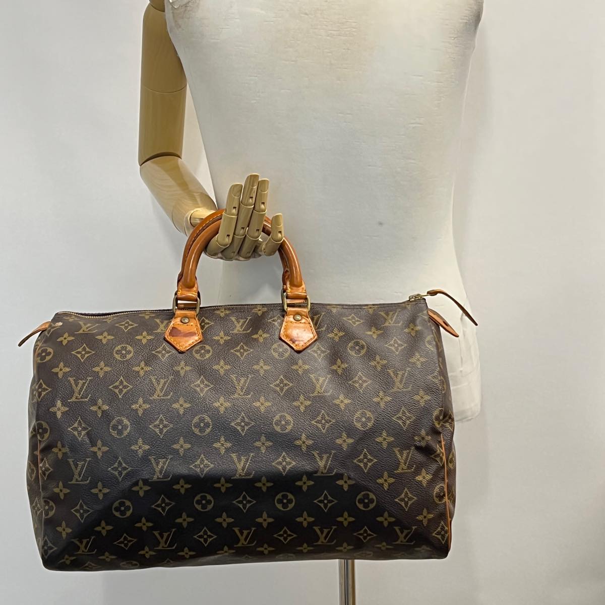 LOUIS VUITTON Monogram Speedy 40 Hand Bag M41522 LV Auth hs1449