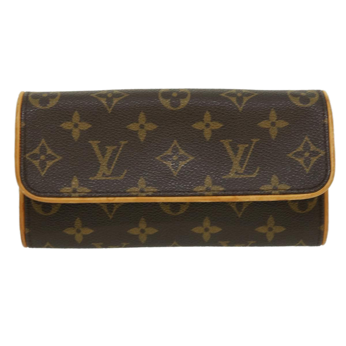 LOUIS VUITTON Monogram Pochette Twin PM Shoulder Bag M51854 LV Auth hs1456