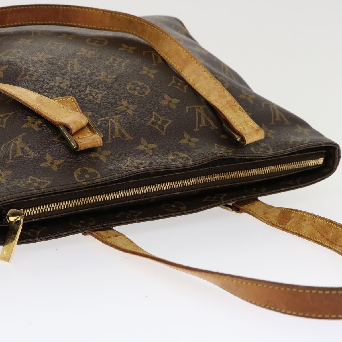 LOUIS VUITTON Monogram Cabas Piano Tote Bag M51148 LV Auth hs1513