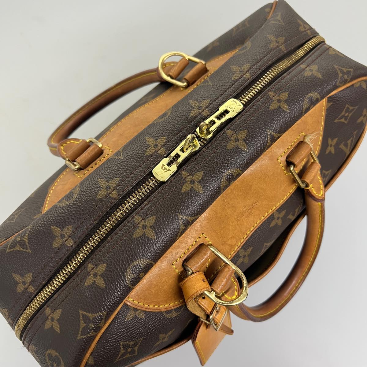 LOUIS VUITTON Monogram Deauville Hand Bag M47270 LV Auth hs1545