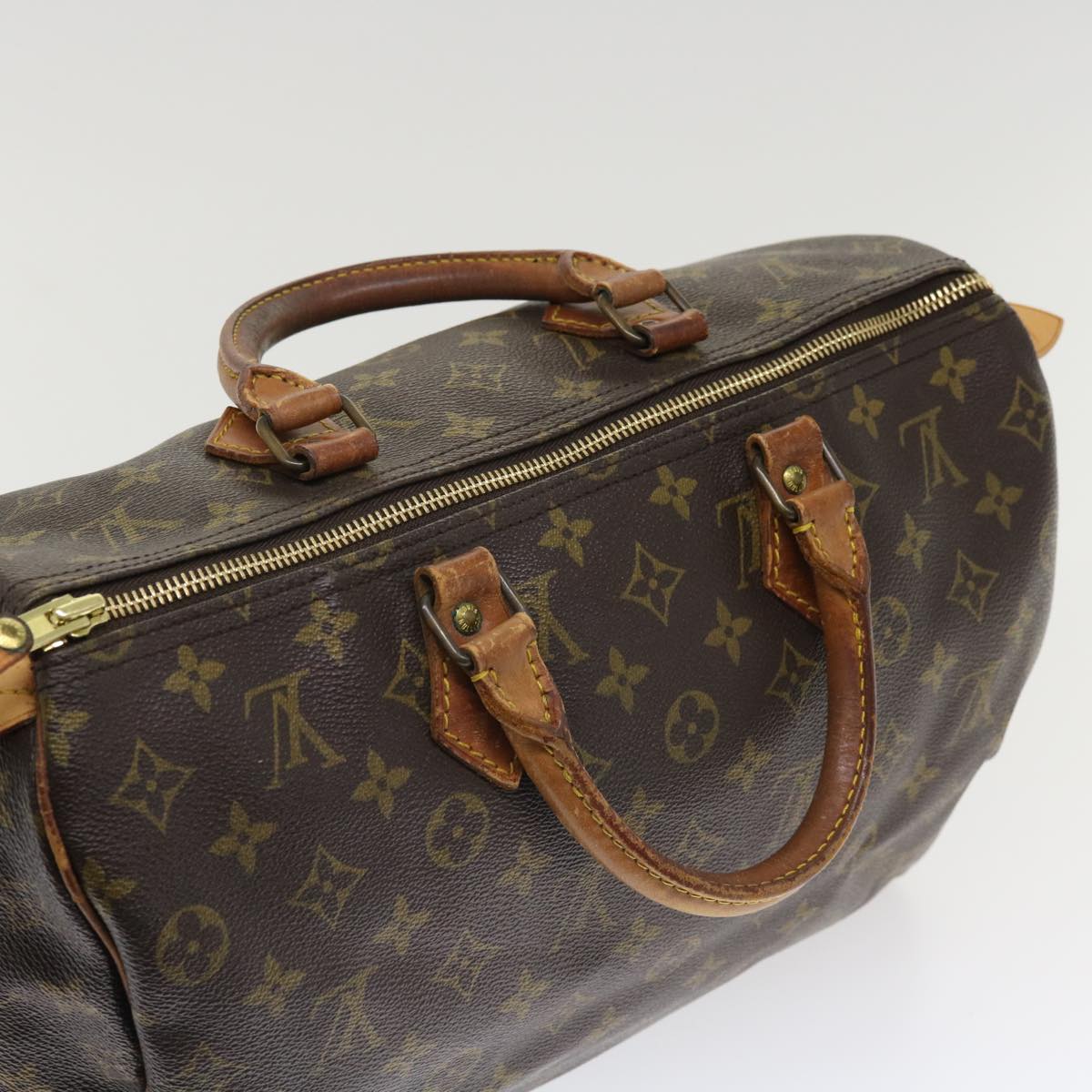 LOUIS VUITTON Monogram Speedy 35 Hand Bag M41524 LV Auth hs1639