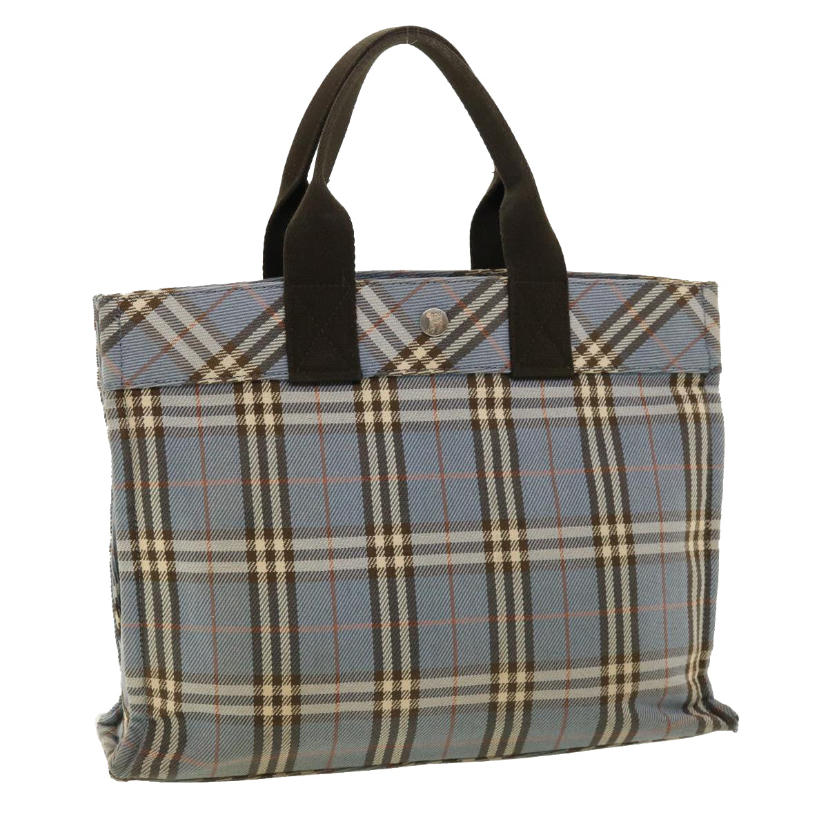 BURBERRY Nova Check Hand Bag Canvas Blue Auth hs1655