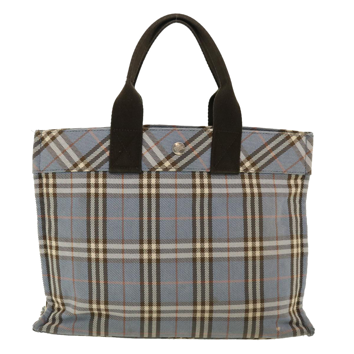 BURBERRY Nova Check Hand Bag Canvas Blue Auth hs1655 - 0