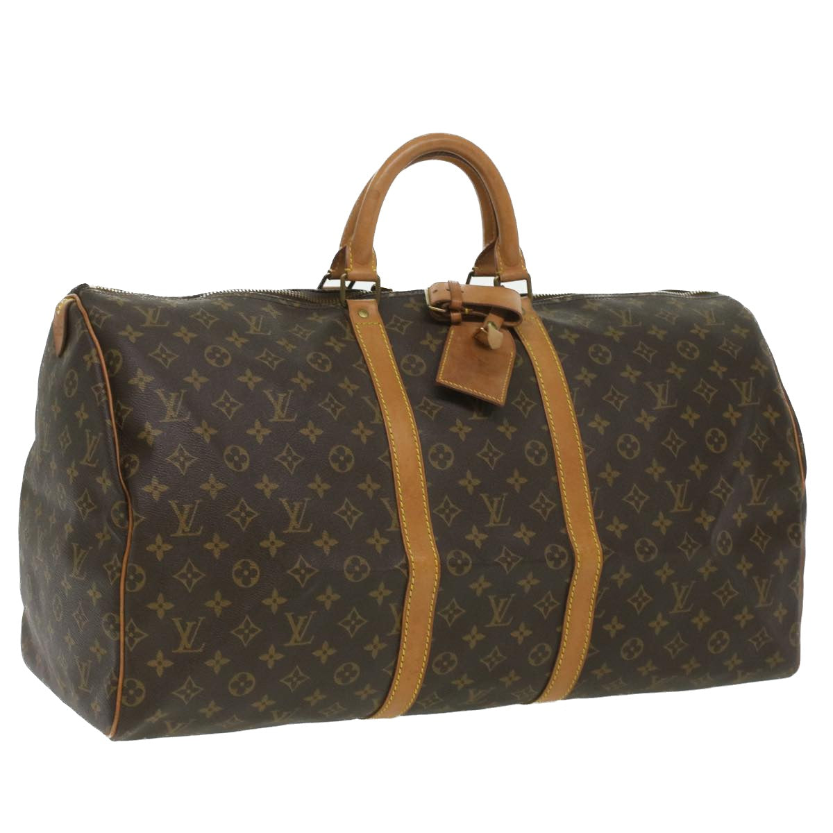 LOUIS VUITTON Monogram Keepall 55 Boston Bag M41424 LV Auth hs1662