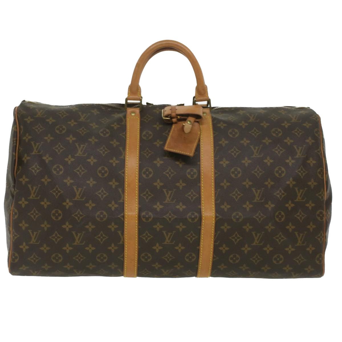 LOUIS VUITTON Monogram Keepall 55 Boston Bag M41424 LV Auth hs1662