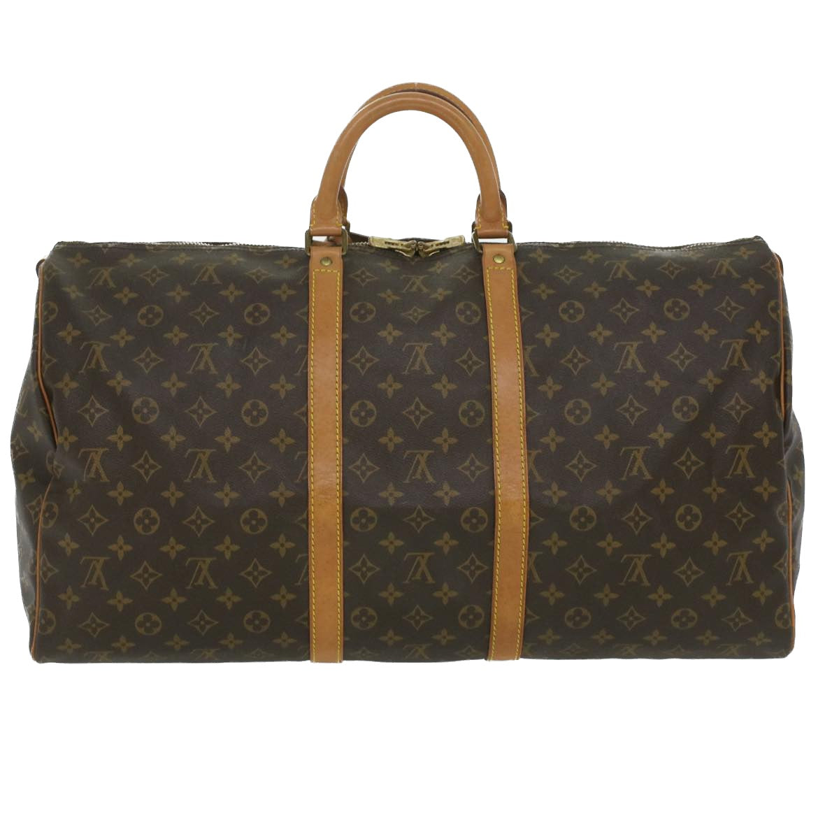 LOUIS VUITTON Monogram Keepall 55 Boston Bag M41424 LV Auth hs1662