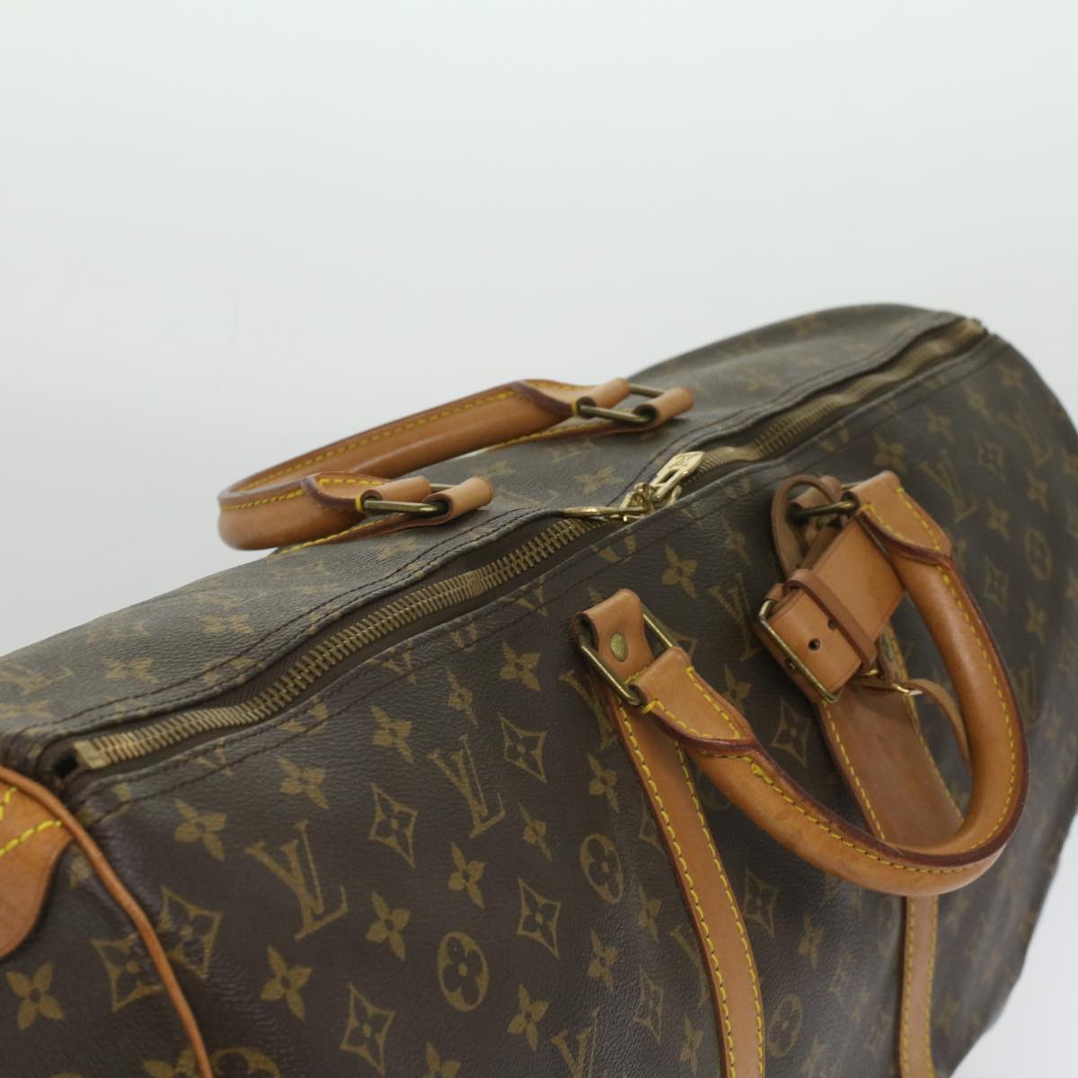 LOUIS VUITTON Monogram Keepall 55 Boston Bag M41424 LV Auth hs1662