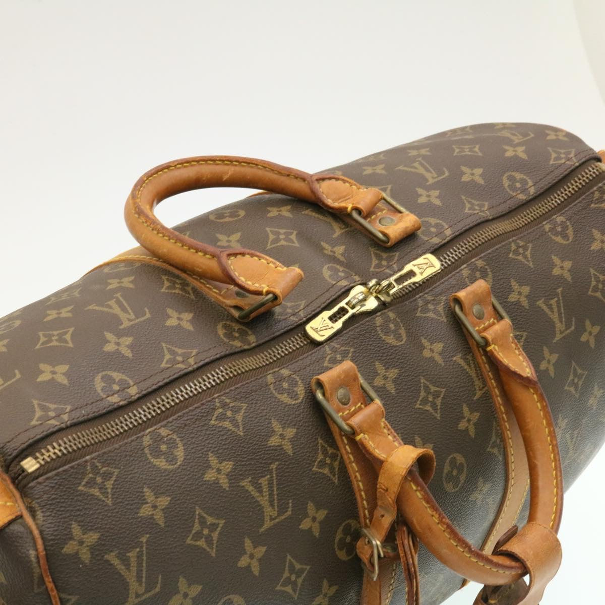 LOUIS VUITTON Monogram Keepall 45 Boston Bag M41428 LV Auth hs232