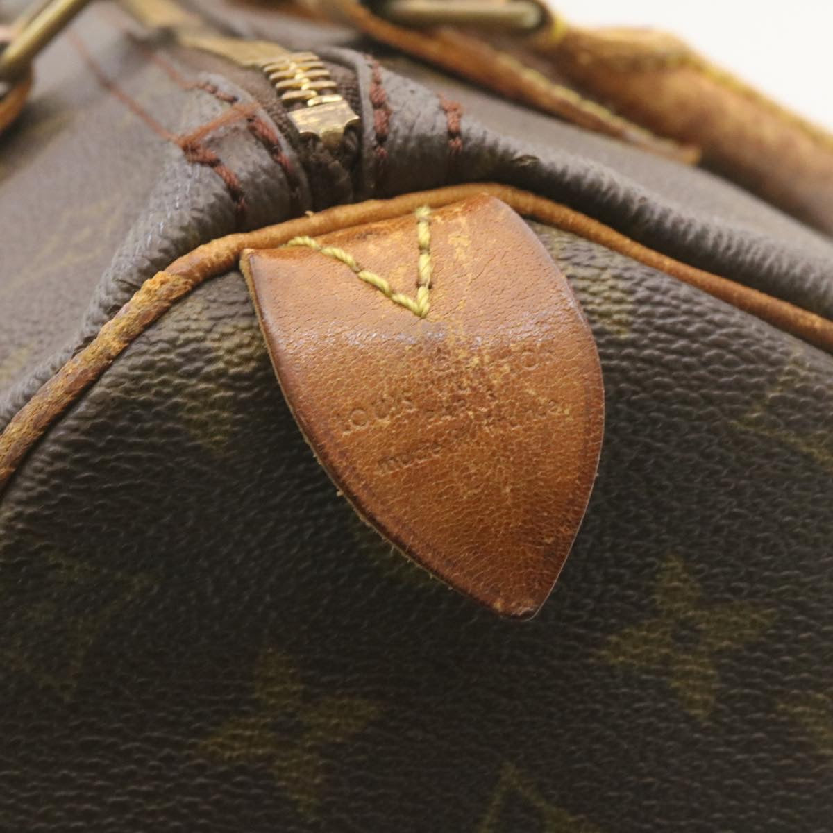 LOUIS VUITTON Monogram Speedy 30 Hand Bag M41526 LV Auth  hs363