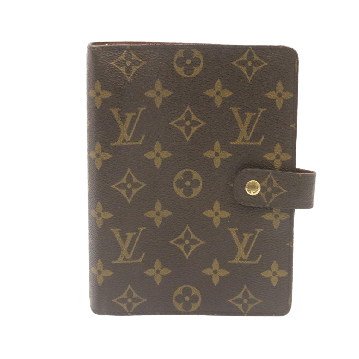 LOUIS VUITTON Monogram Agenda MM Day Planner Cover R20105 LV Auth hs384