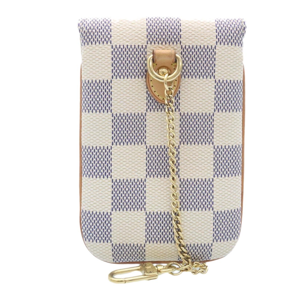 LOUIS VUITTON Damier Azur Etui Telephonne MM Cell Phone Case LV Auth hs448