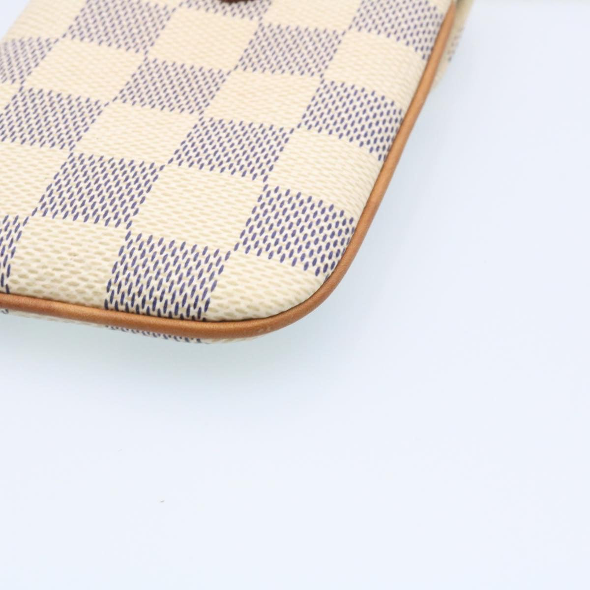 LOUIS VUITTON Damier Azur Etui Telephonne MM Cell Phone Case LV Auth hs448