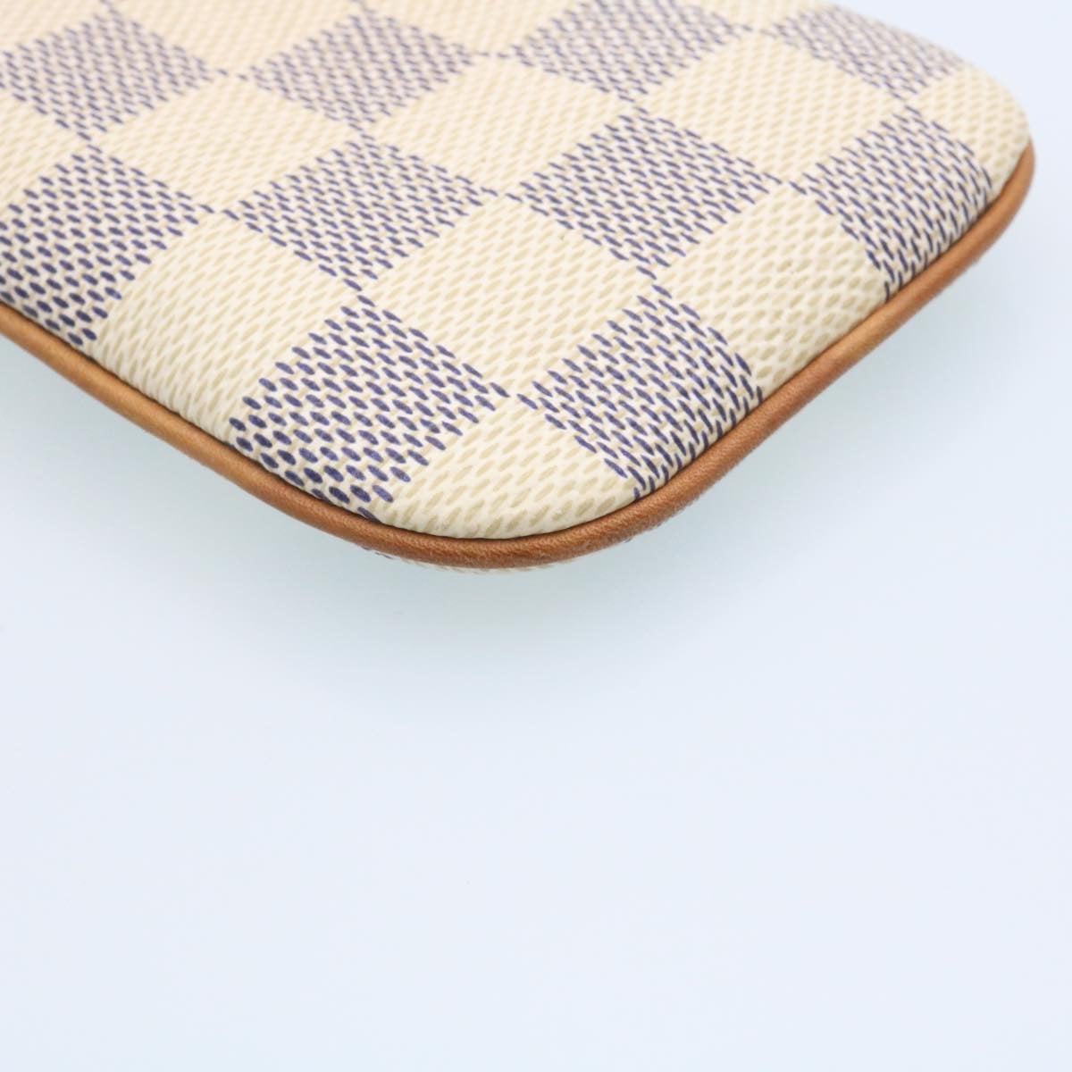 LOUIS VUITTON Damier Azur Etui Telephonne MM Cell Phone Case LV Auth hs448