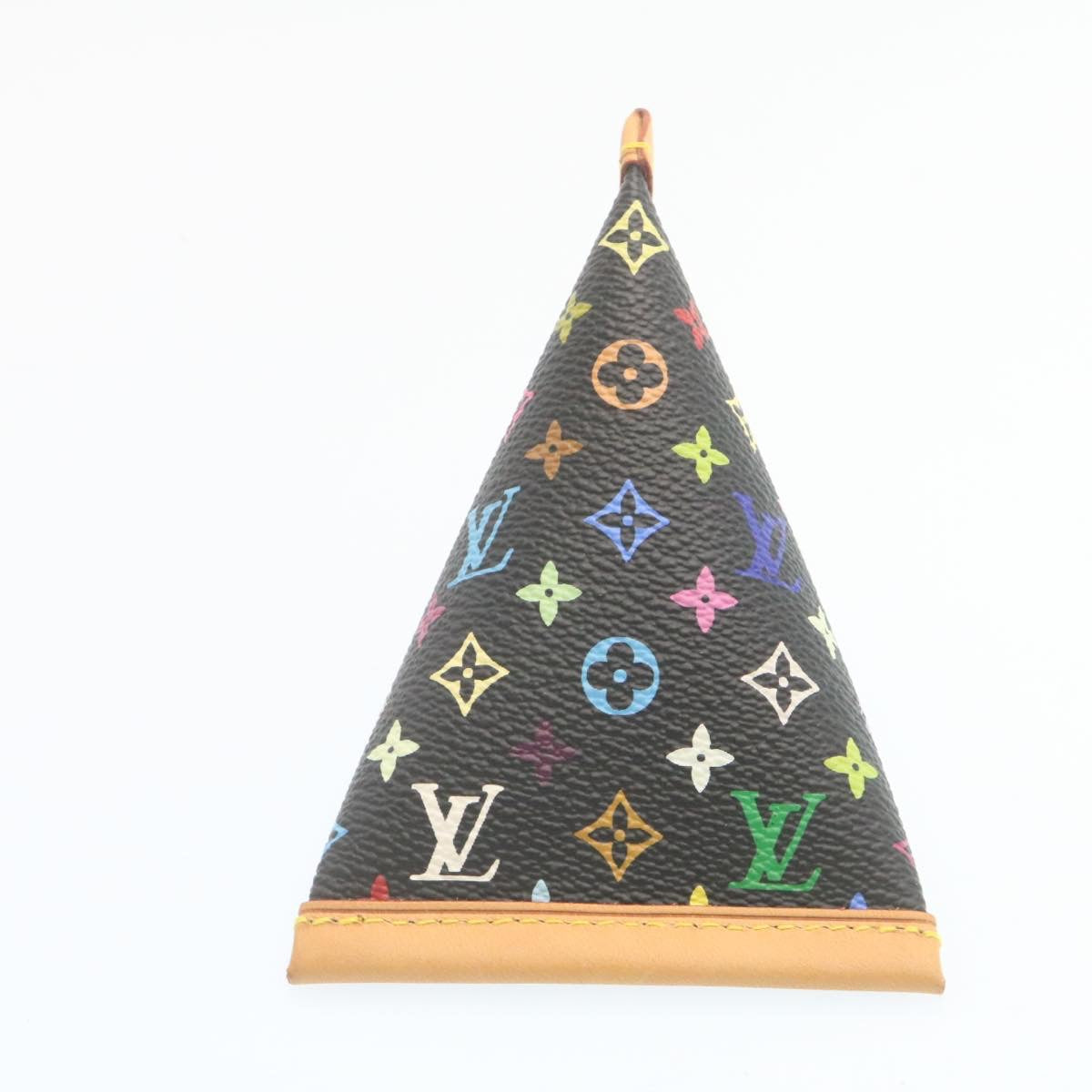 LOUIS VUITTON Monogram Multicolor Berlingo Coin Purse Black M58029 LV Auth hs547