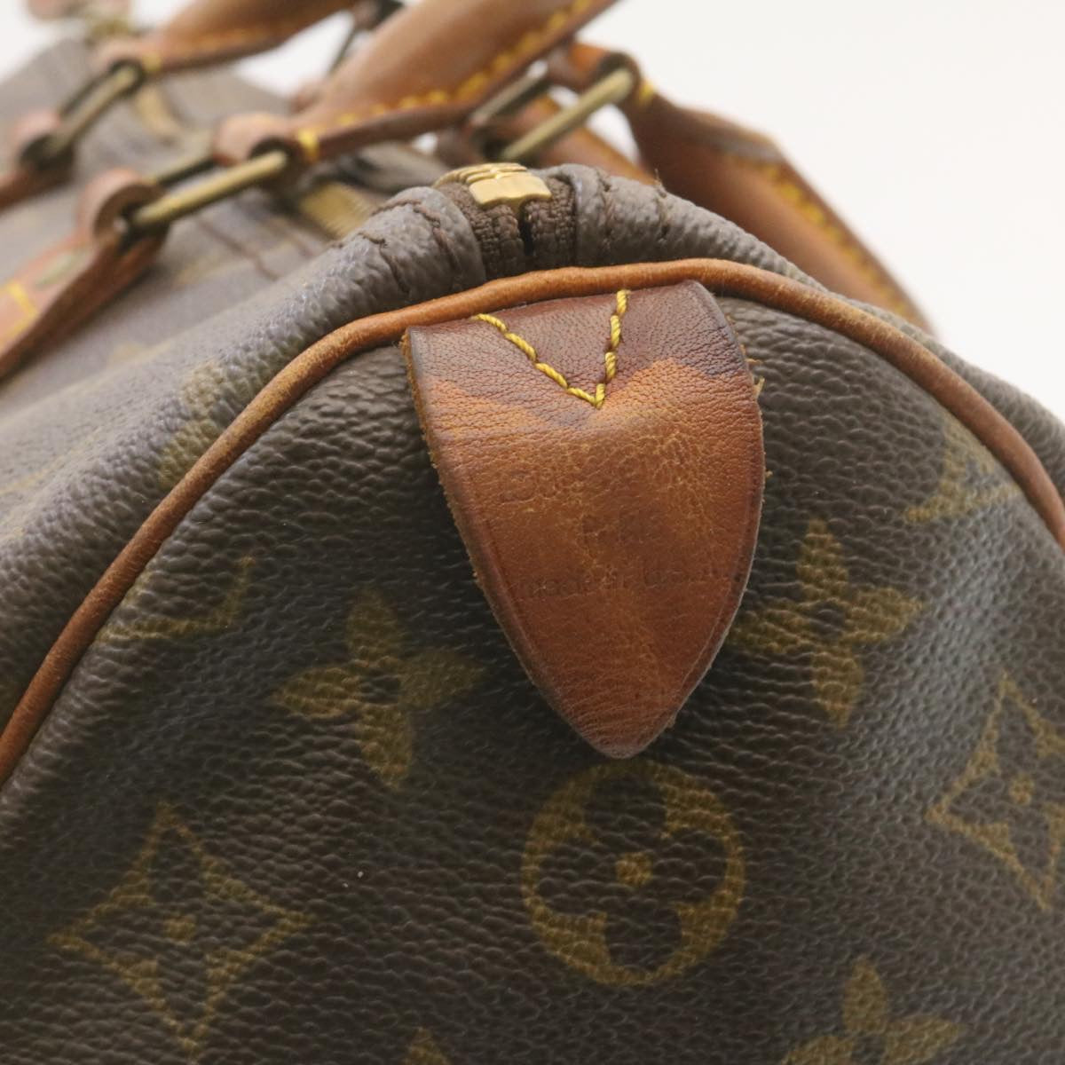 LOUIS VUITTON Monogram Speedy 35 Hand Bag M41524 LV Auth hs570