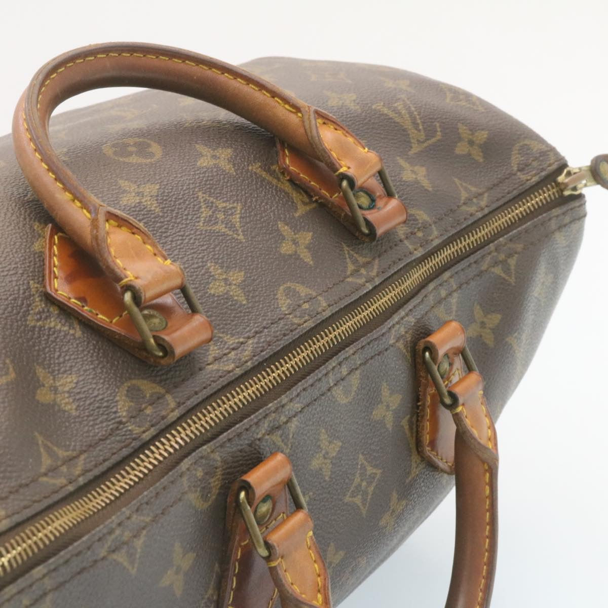 LOUIS VUITTON Monogram Speedy 35 Hand Bag M41524 LV Auth hs570