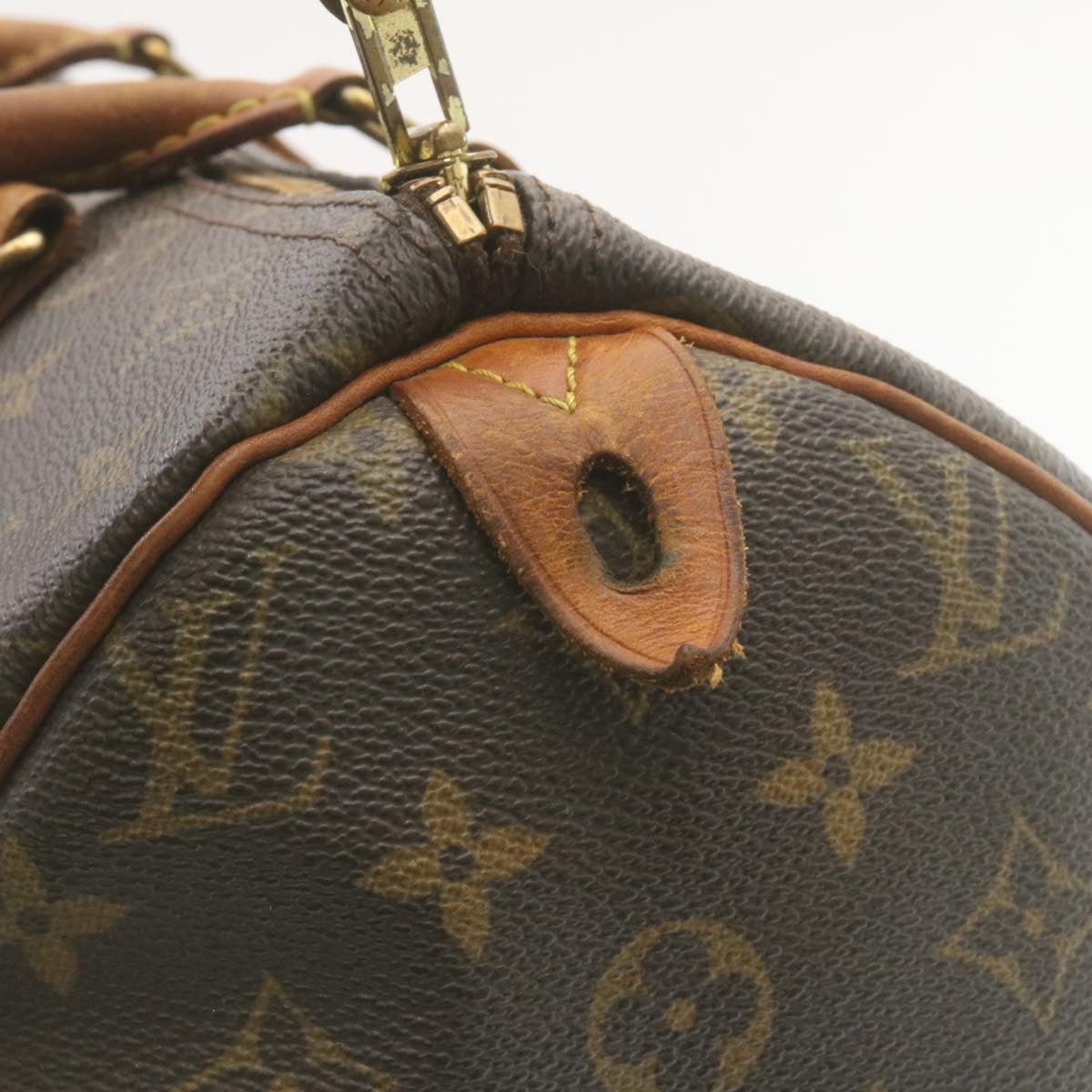 LOUIS VUITTON Monogram Speedy 30 Hand Bag M41526 LV Auth hs621