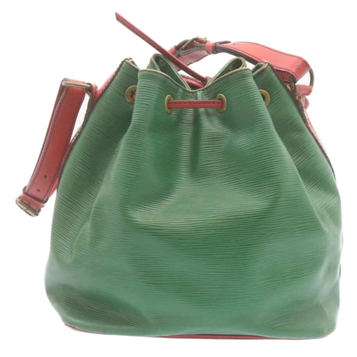 LOUIS VUITTON Epi Petit Noe Bicolor Shoulder Bag Green Red M44147 LV Auth hs658 - 0