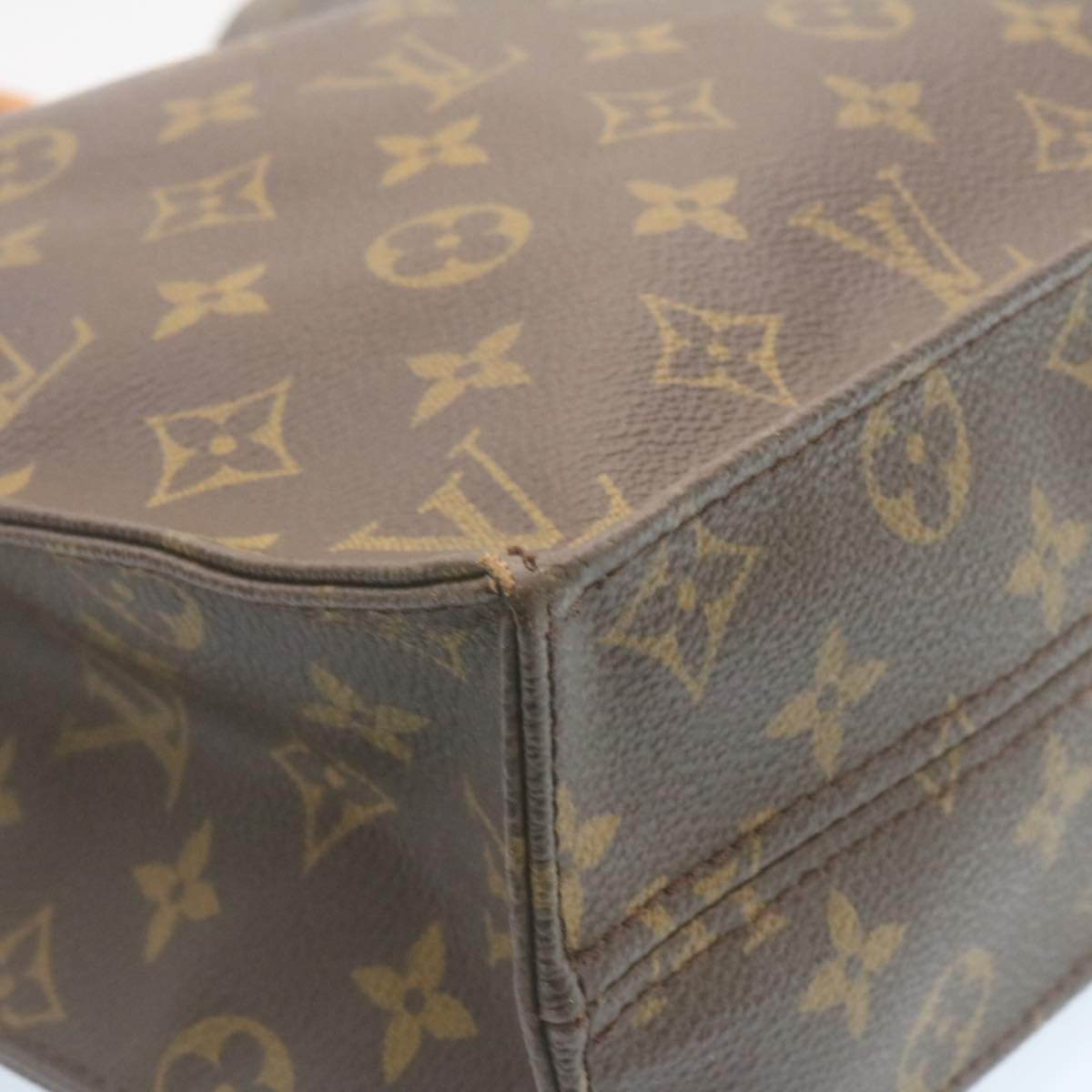 LOUIS VUITTON Monogram Sac Plat Hand Bag M51140 LV Auth hs673