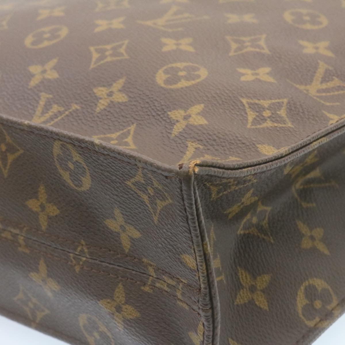 LOUIS VUITTON Monogram Sac Plat Hand Bag M51140 LV Auth hs673