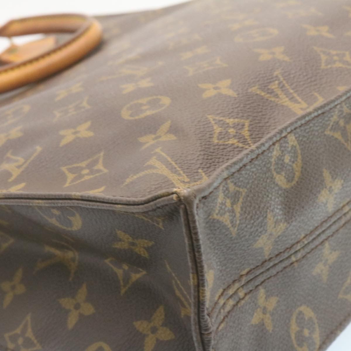 LOUIS VUITTON Monogram Sac Plat Hand Bag M51140 LV Auth hs673