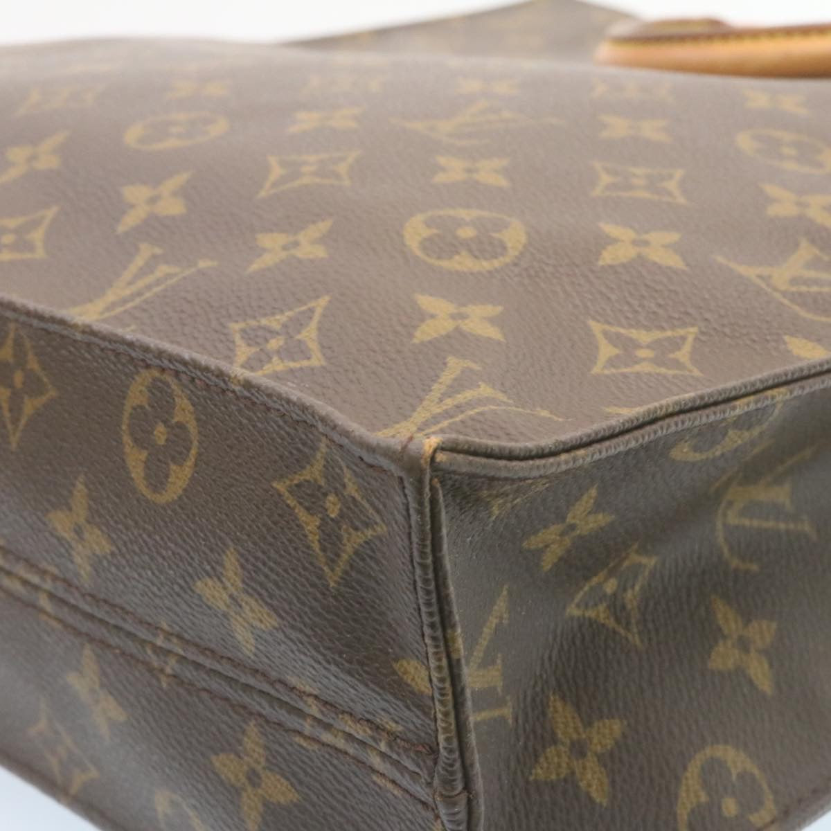 LOUIS VUITTON Monogram Sac Plat Hand Bag M51140 LV Auth hs673