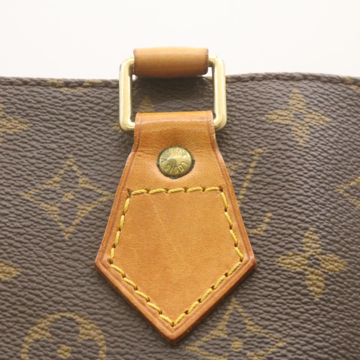 LOUIS VUITTON Monogram Sac Plat Hand Bag M51140 LV Auth hs673