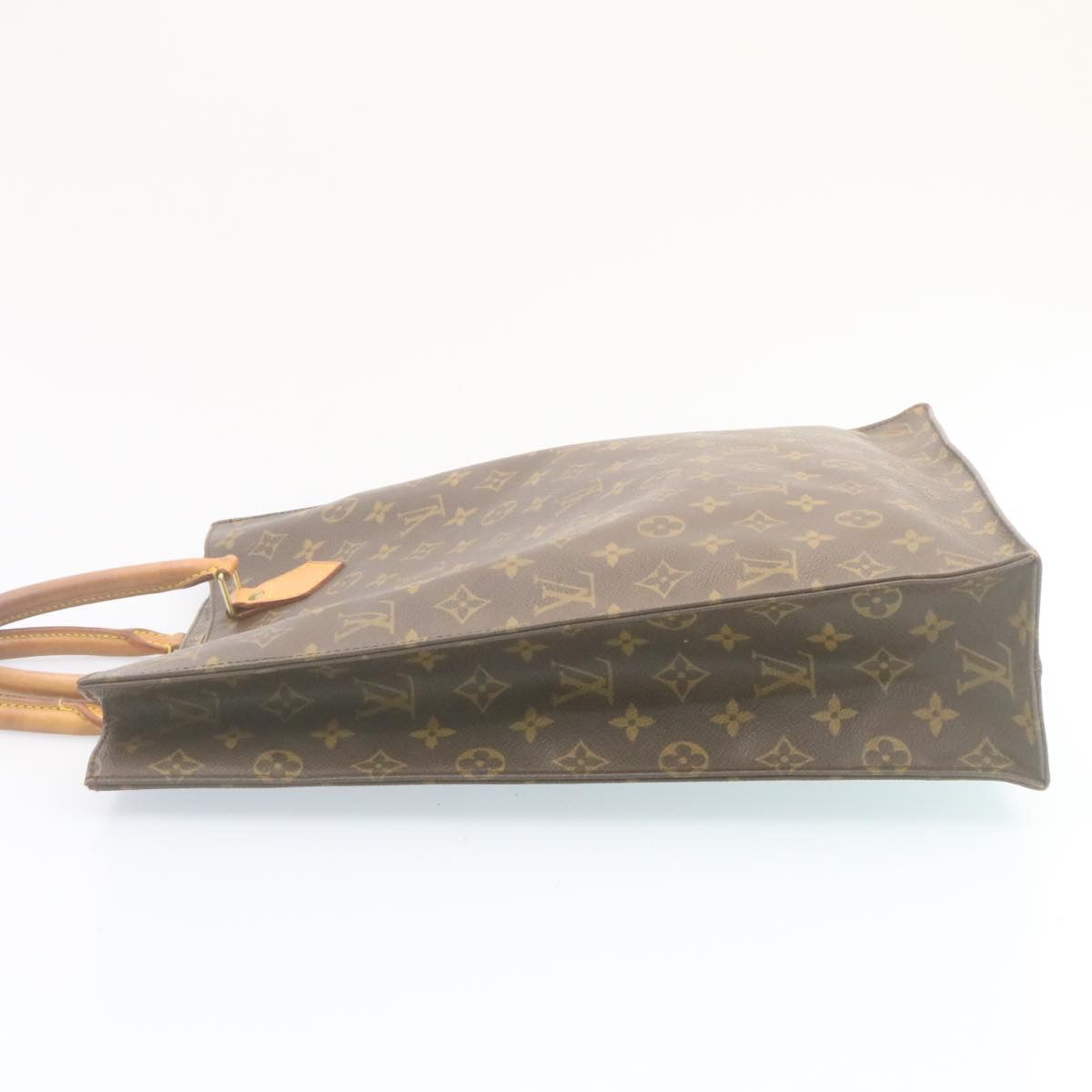 LOUIS VUITTON Monogram Sac Plat Hand Bag M51140 LV Auth hs673