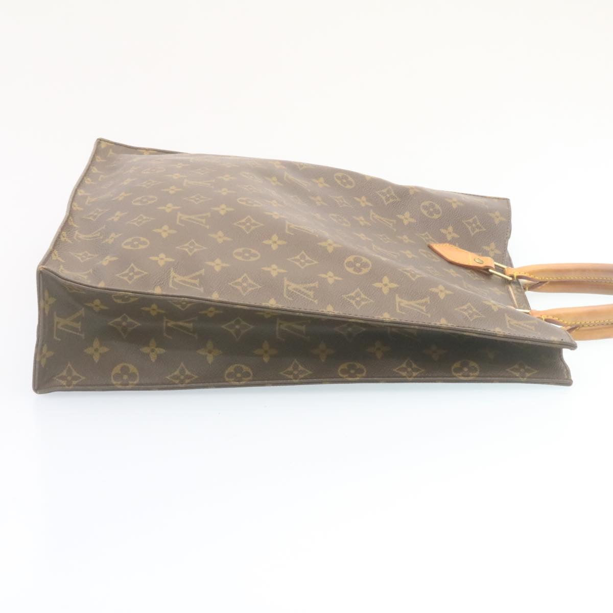 LOUIS VUITTON Monogram Sac Plat Hand Bag M51140 LV Auth hs673