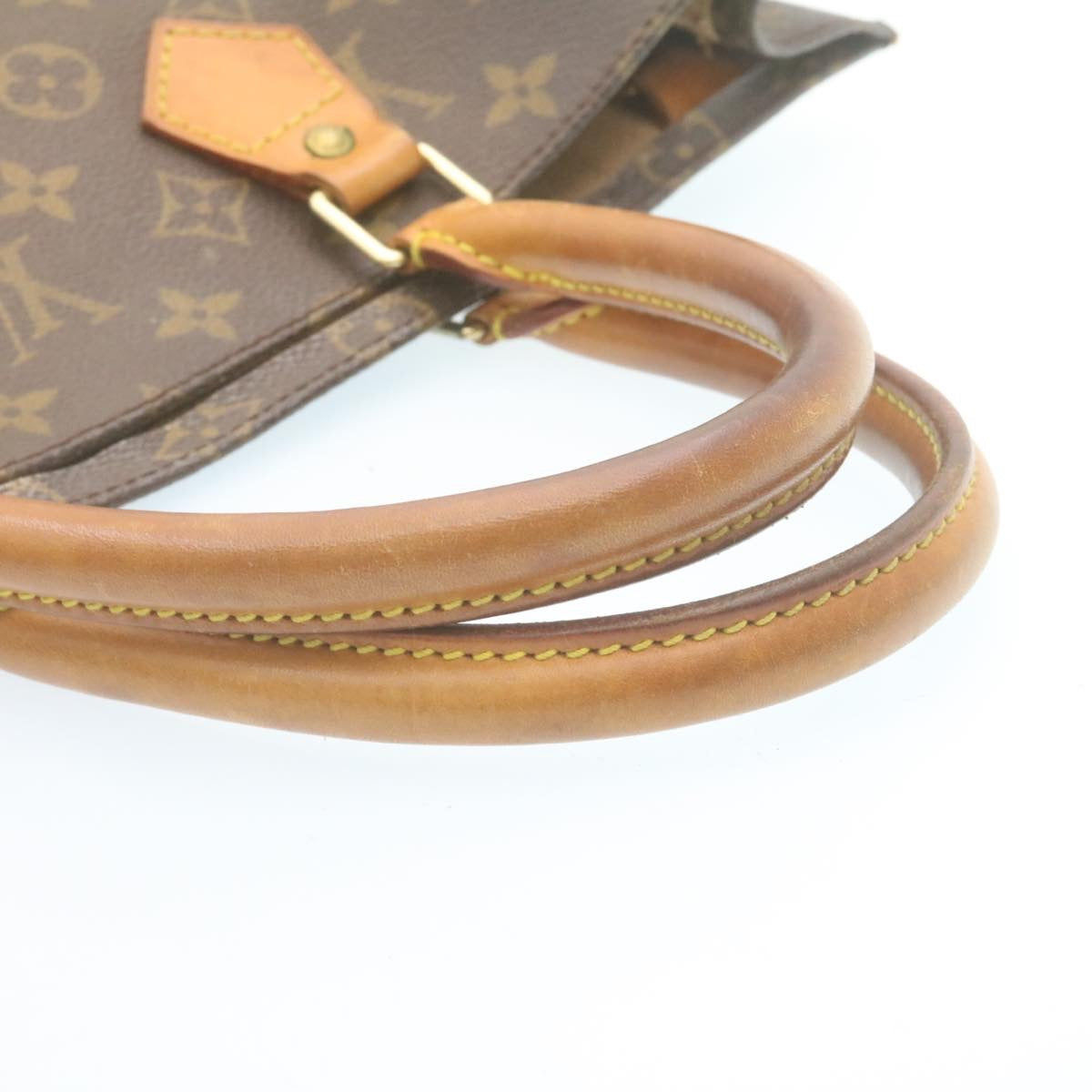 LOUIS VUITTON Monogram Sac Plat Hand Bag M51140 LV Auth hs673