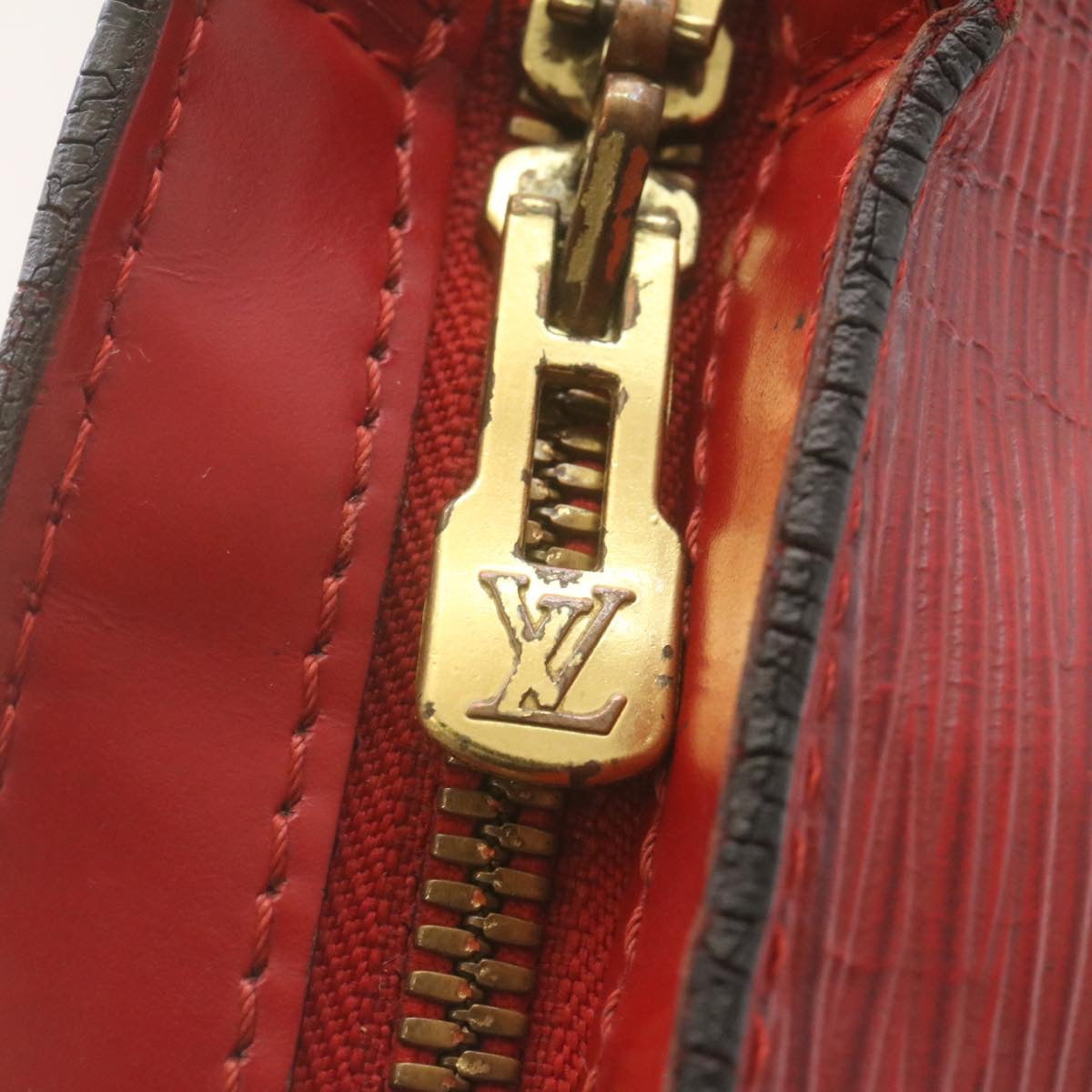 LOUIS VUITTON Epi Lussac Shoulder Bag Red M52287 LV Auth hs676