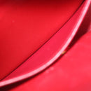 CHANEL Mini Matelasse Chain Flap Hand Bag Lamb Skin  Red Gold CC Auth hs688A-23