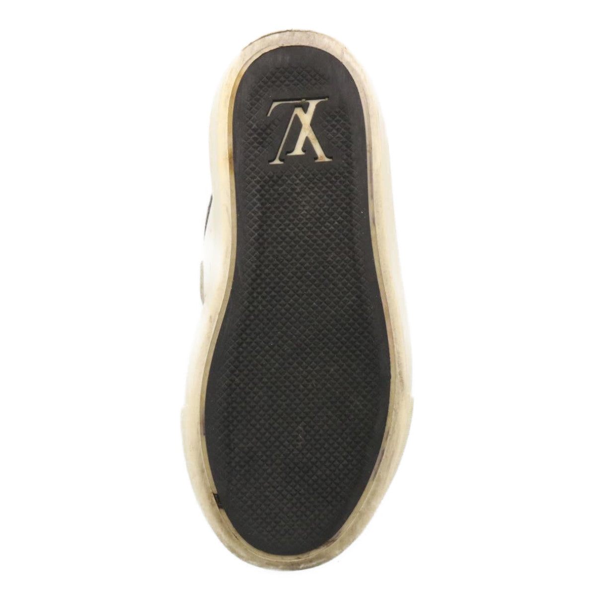 LOUIS VUITTON Monogram Sneakers Denim Kids Black White LV Auth hs704