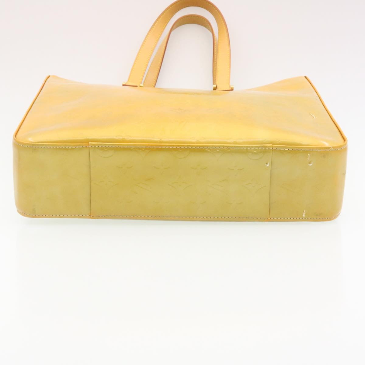 LOUIS VUITTON Monogram Vernis Columbus Tote Bag Yellow M91047 LV Auth hs719