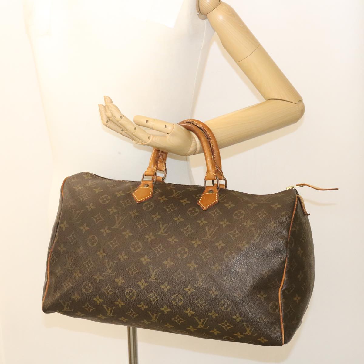 LOUIS VUITTON Monogram Speedy 40 Hand Bag M41522 LV Auth hs768