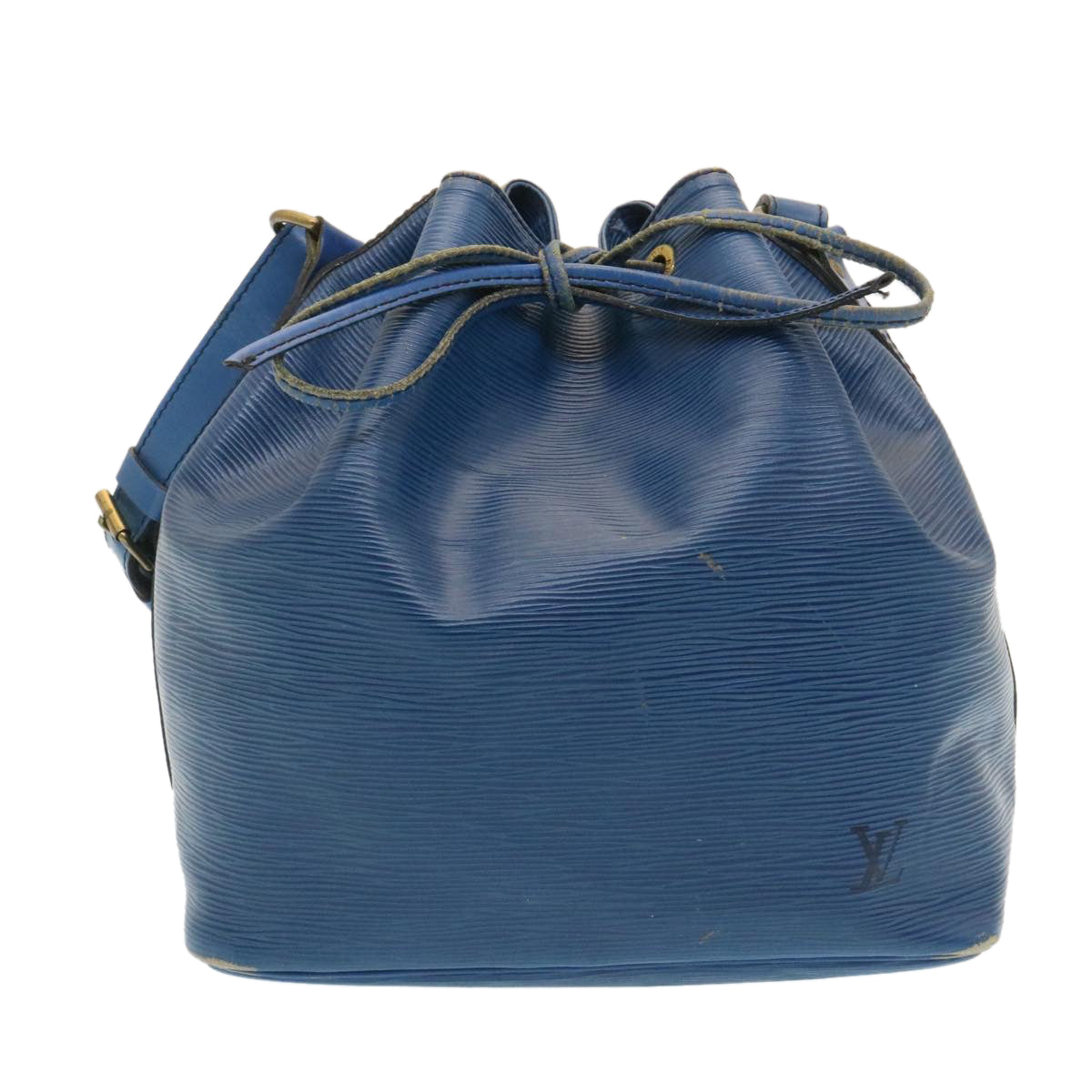 LOUIS VUITTON Epi Petit Noe Shoulder Bag Blue M44105 LV Auth hs813